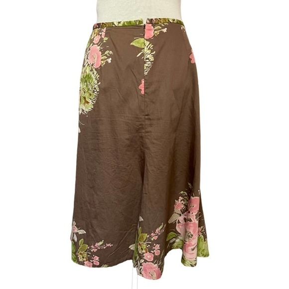 Liz Claiborne Floral A-line Skirt Size 6P - Picture 3 of 7